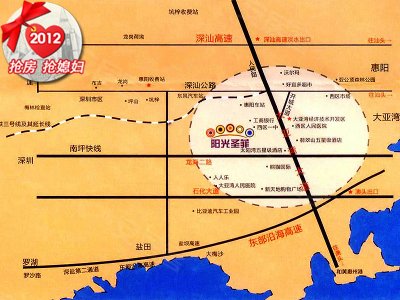 查看阳光圣菲位置图大图 阳光圣菲位置图