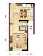 保利湾天地7#楼45方户型户型图
