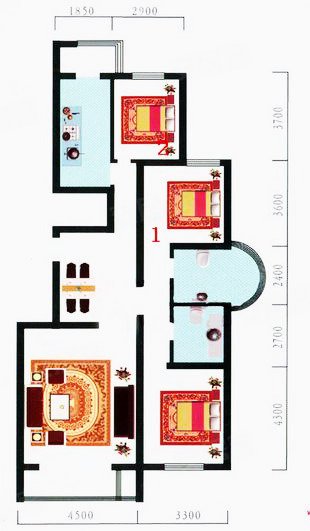 1. e?府经济学_...居室博仕后悦府E1户型图1 02 06单元 博仕后悦府户型图(2)