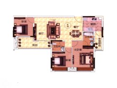 千色美湖花园B2栋01户型户型图