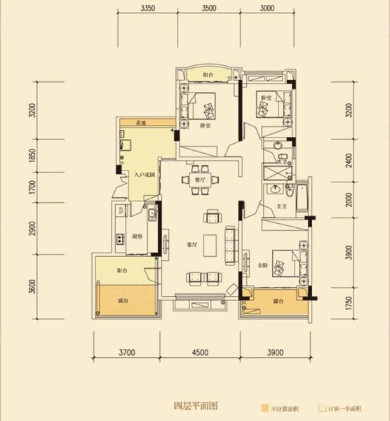 佳乐国际城b4户型户型图,房型图,佳乐国际城b4户型详情高清图片
