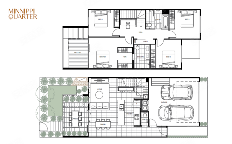 布里斯班联排别墅minnippi quarter房价,户型图,配套