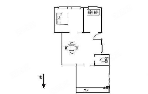 爱屋吉屋 租客免佣 火爆出租!源达大厦超好1室出租,格局棒