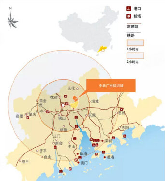 中新知识城地理位置 中新知识城地理位置